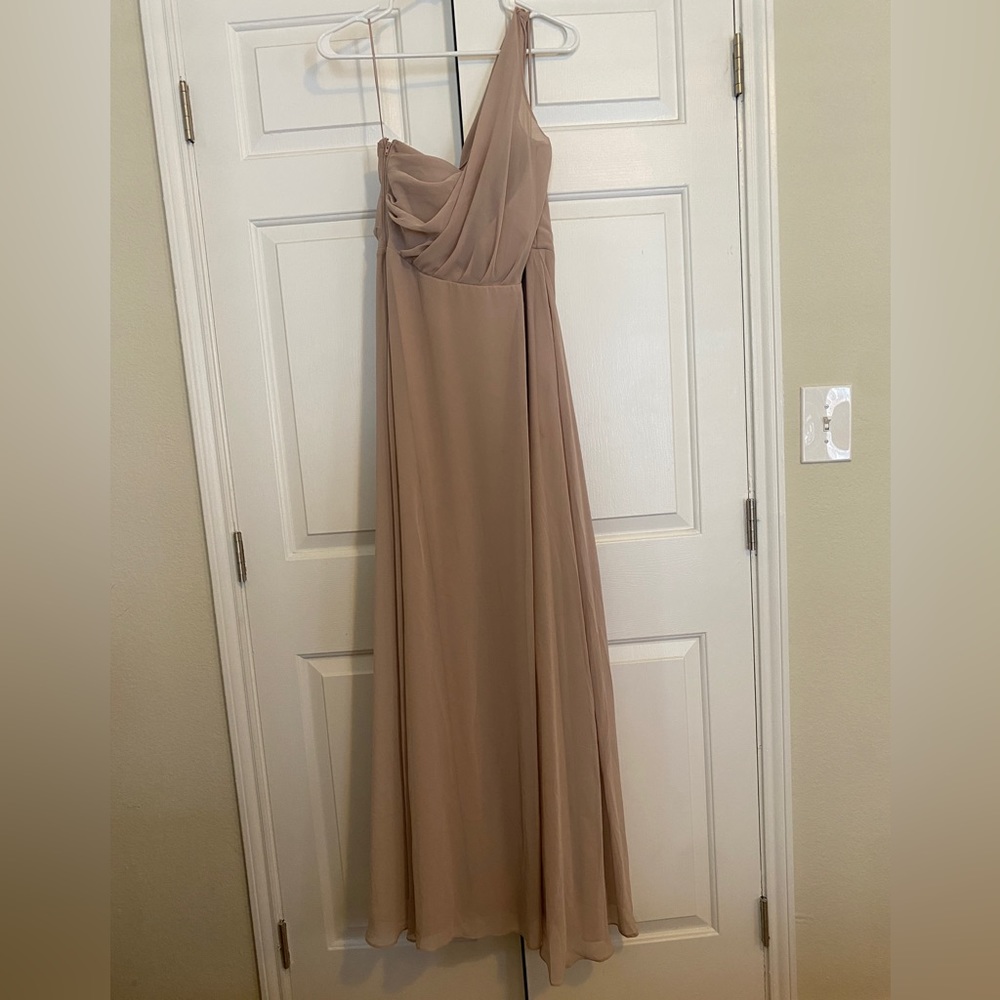 Brody Grey KIRA DRESS CHIFFON NEUTRAL CHAMPAGNE Bridesmaid Dress